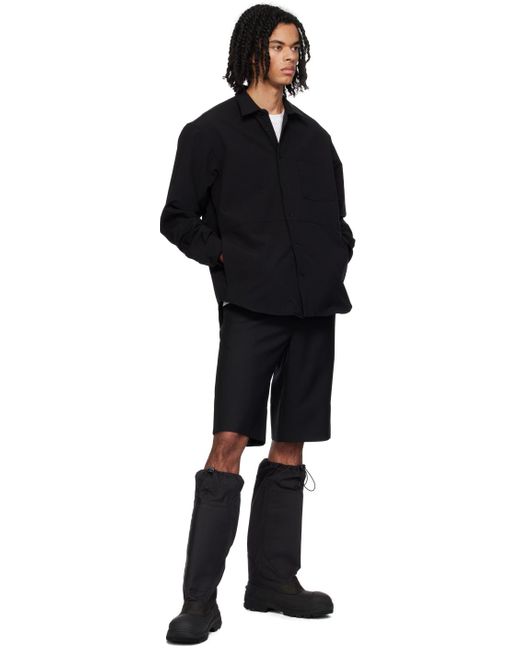 GR10K Black Thin Padded Shirt for men