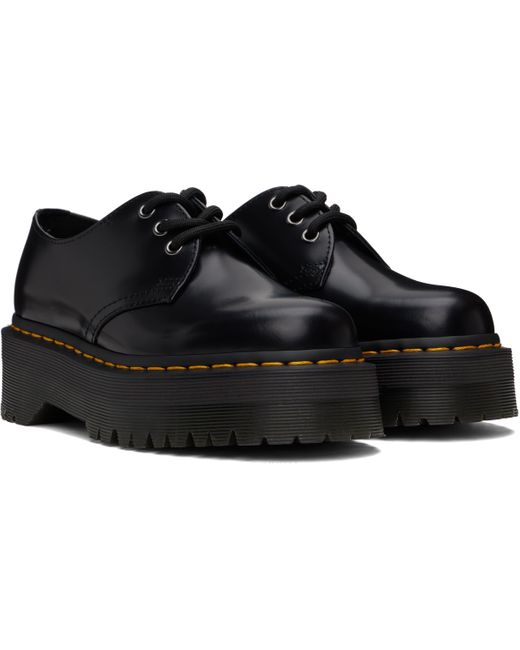 Derbys 1461 Noirs En Cuir Lisse À Plateforme Dr. Martens en coloris Black