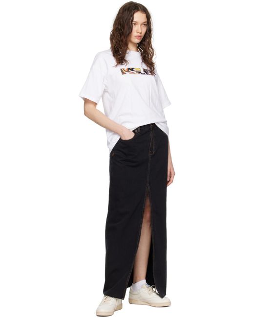 Ksubi Black Kara Denim Maxi Skirt