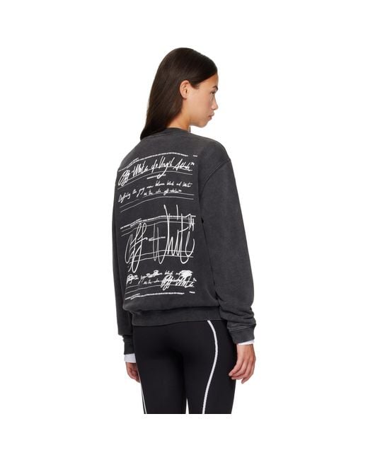 Off-White c/o Virgil Abloh Black 'Off' Stroke Sweatshirt