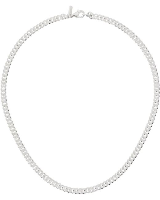 Hatton Labs Metallic Mini Curb Chain Necklace for men