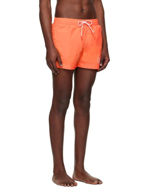 Boss Orange Outline Logo Print Swim Shorts for men