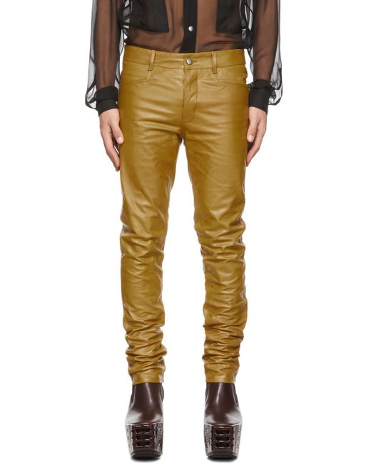 Rick Owens Leather Tyrone Pants for Men - Lyst