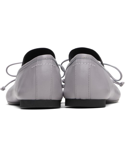 MM6 by Maison Martin Margiela Black Anatomic Numeric Ballerina Flats