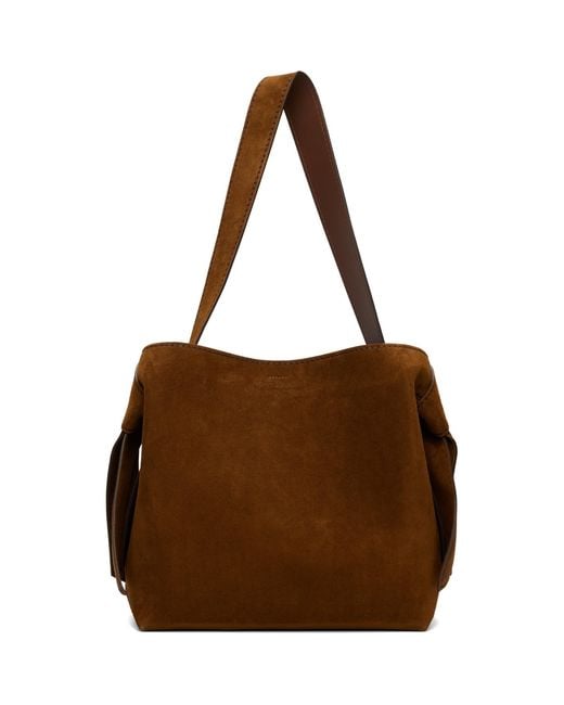 Acne Brown Musubi Suede Midi Bag