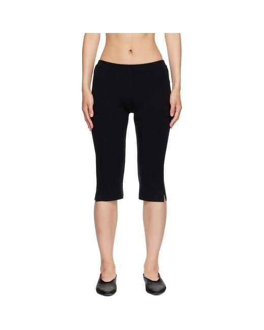 NOTHING WRITTEN Black Wool Capris