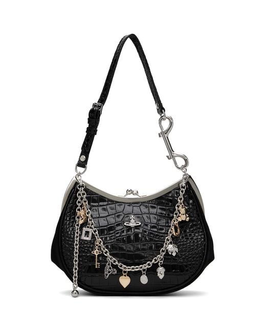 Vivienne Westwood Black Charm Frame Purse for men
