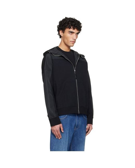 Givenchy Black Windbreaker Hoodie Jacket for men