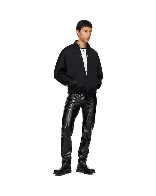 Courreges Black Interlock Tracksuit Jacket for men
