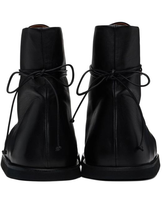 Marsèll Black Gigante Lace Up Ankle Boots for men