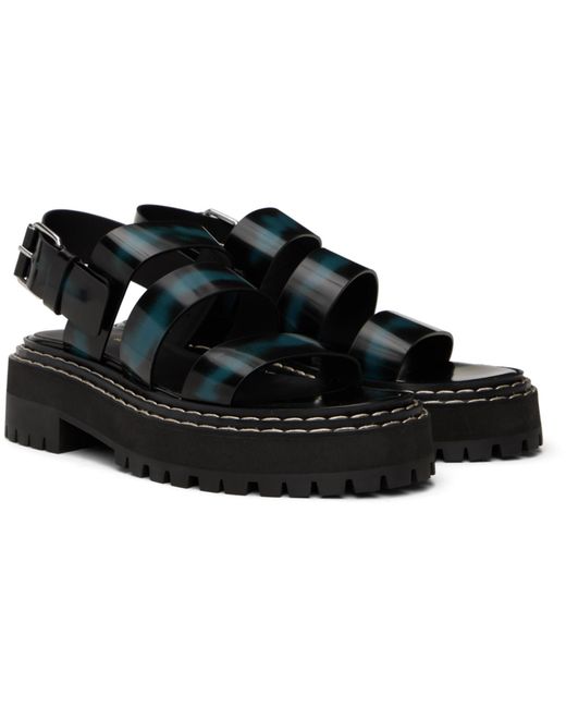 Proenza Schouler Black Lug Sandals