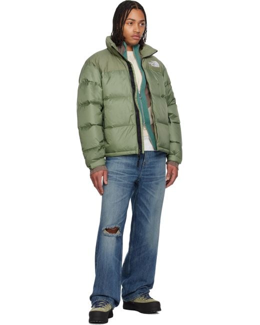 メンズ The North Face グリーン 1996 レトロ ヌプシ ダウンジャケット Green