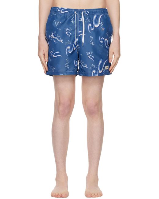 Bather Blue Printed Swim Shorts for men