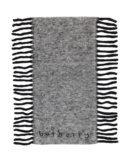 Burberry Metallic Alpaca Wool Blend Happy Scarf