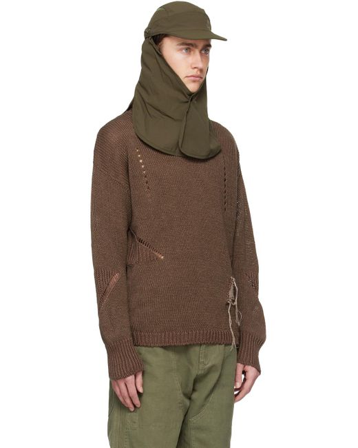 Roa Brown Intarsia Sweater for men