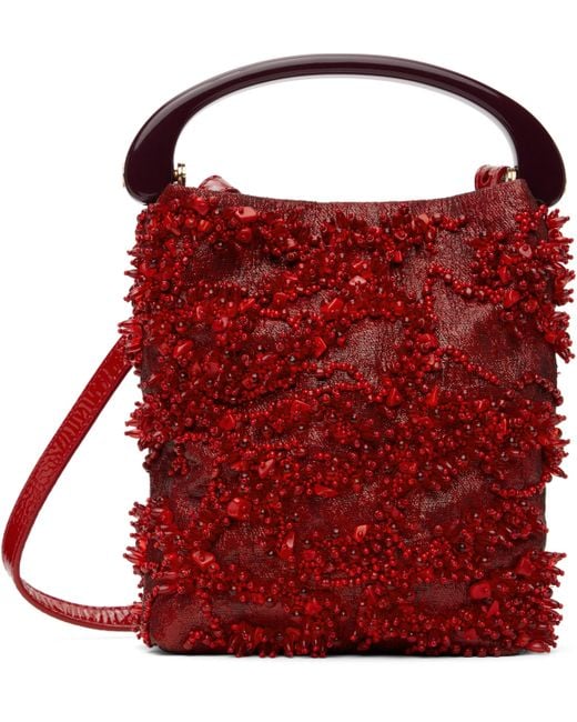 Dries Van Noten Red Micro Leather Bag