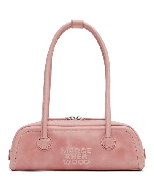 MARGE SHERWOOD Pink Soft Boston Ew Mini Bag