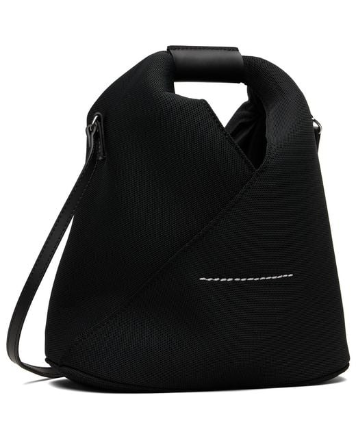 MM6 by Maison Margiela Black Triangle Mesh Crossbody Bag for men
