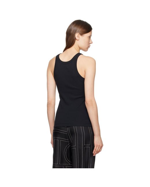 Totême Black Curved Rib Tank Top