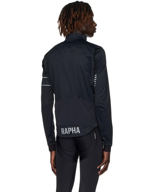 Rapha Black Stand Collar Long Sleeve T-shirt for men