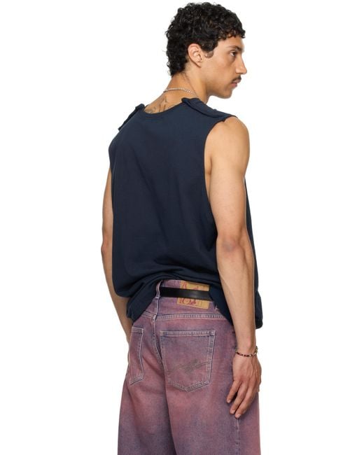 Martine Rose Blue Ssense Exclusive Double T-Shirt for men