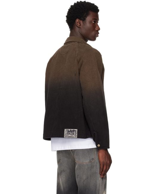Dime Black Dipped Chore Jacket for men