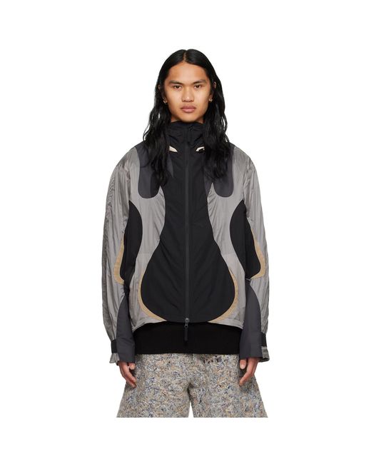 Kusikohc Black Paneled Jacket for men