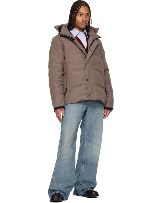 Blouson Wyndham Taupe Rembourré En Duvet Canada Goose pour homme en coloris Brown