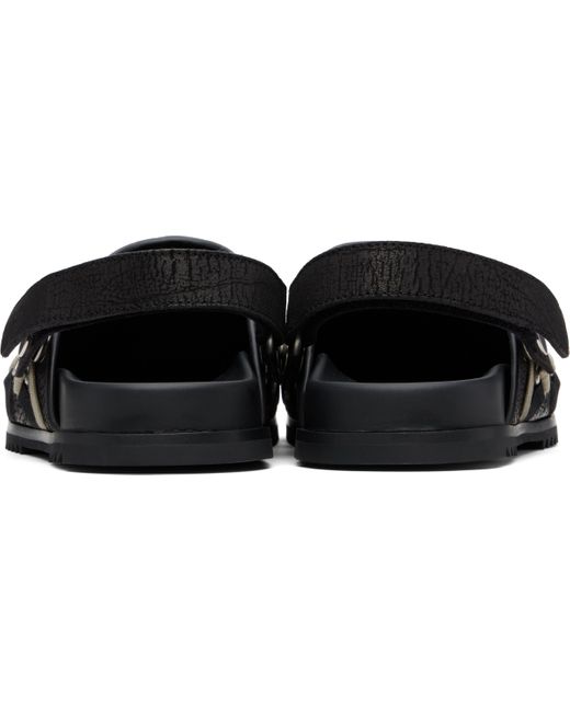 Rick Owens Black Concordians Granola Mule Loafers