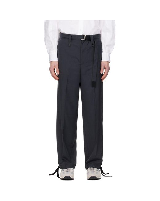 Sacai Black Suiting Trousers for men