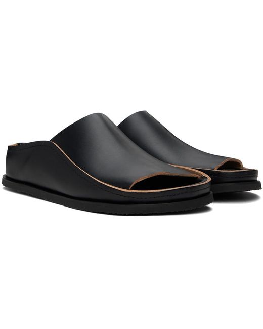 Lemaire Black Fussbett Sandals for men