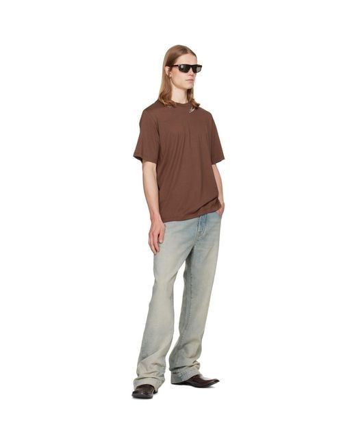 Amiri Brown Script Jmodal Reg T-Shirt for men