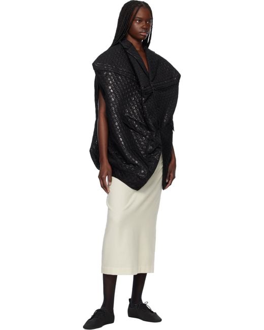 Comme des Garçons ブラック Lame Floating Weave テーラードジャケット Black