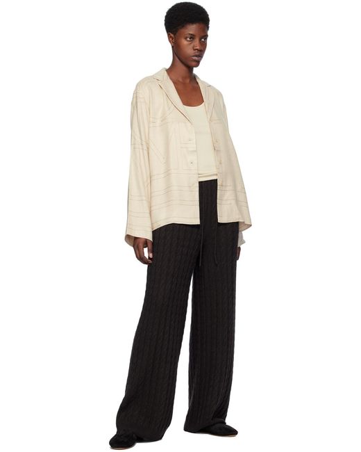 Chemise De Pyjama À Monogrammes Totême  en coloris Black