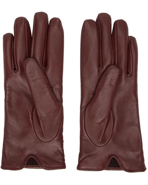 Vivienne Westwood Purple Red Orb Gloves for men