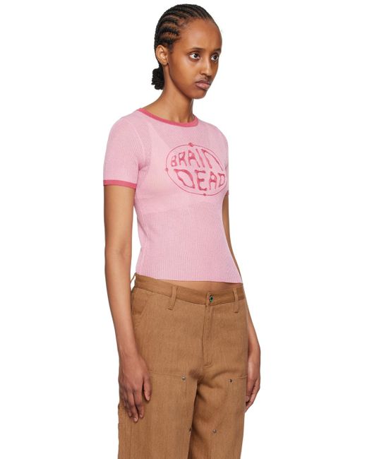 Brain Dead Pink Worldwide T-shirt