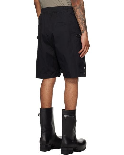 メンズ Rick Owens ブラック Concordians Bauhaus Bela ショートパンツ