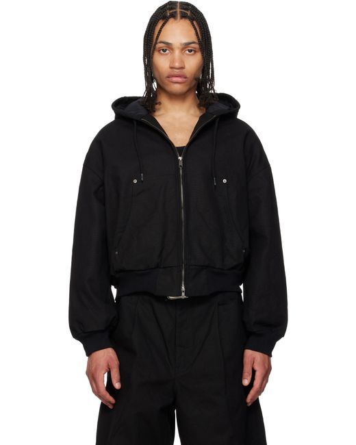 Fumito Ganryu Black Deformed Active Jacket for men