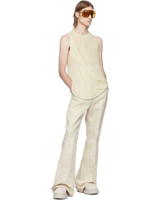 Rick Owens Natural Off- Hollywood Anthem Tank Top for men