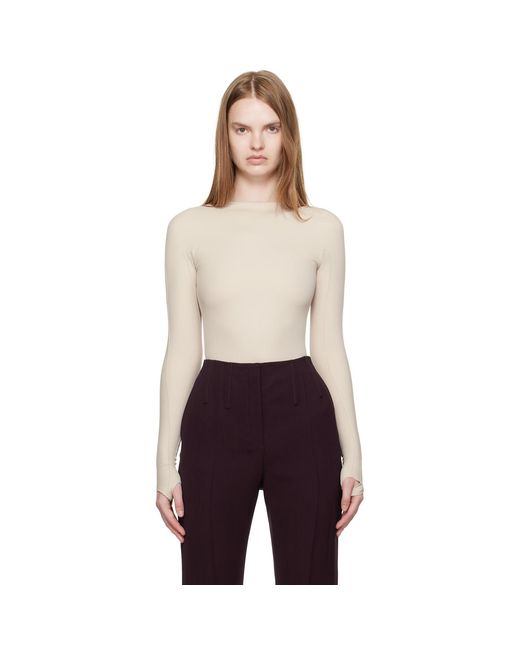 Mugler Multicolor Shoulder Logo Bodysuit