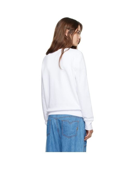 Versace Jeans Couture White Screen-Printed Sweatshirt