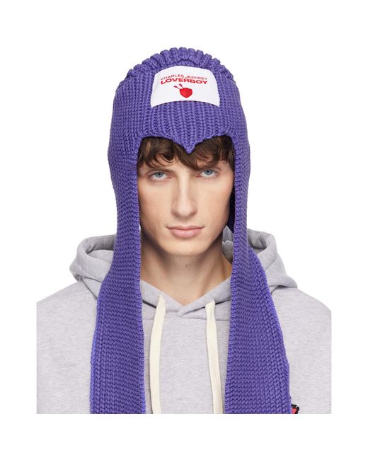 Charles Jeffrey Blue Clash Of Clans Edition Witch Scarf Beanie for men