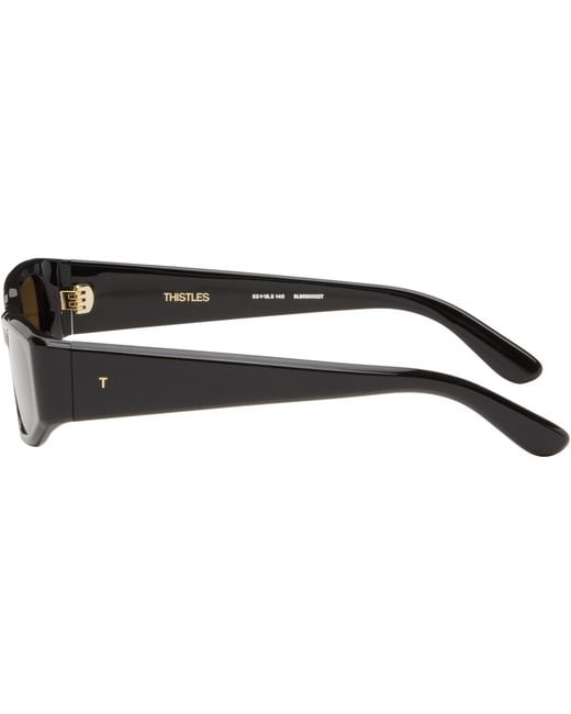 THISTLES Brown 'The Suede' Sunglasses