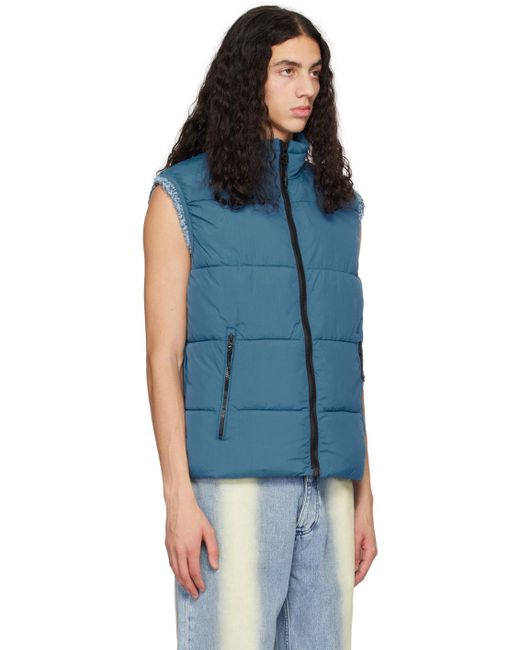 The Very Warm Blue Puffer Vest for men