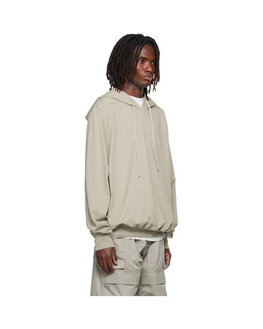 Rick Owens Gray Tower Oversized Hoodie for men