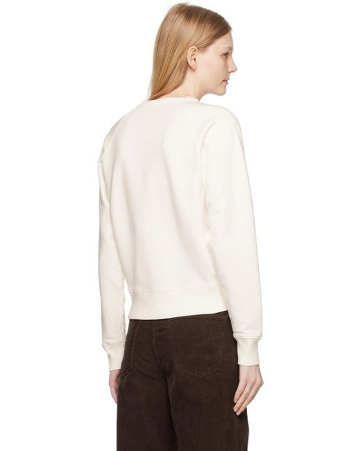 Maison Kitsuné White Off- Fox Head Sweatshirt