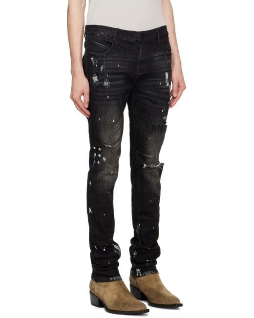 RTA Black Clayton Skinny Jeans for men