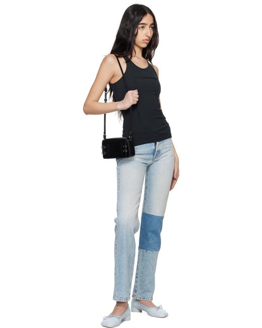 MM6 by Maison Martin Margiela Black Heavy Cotton Jersey Tank Top