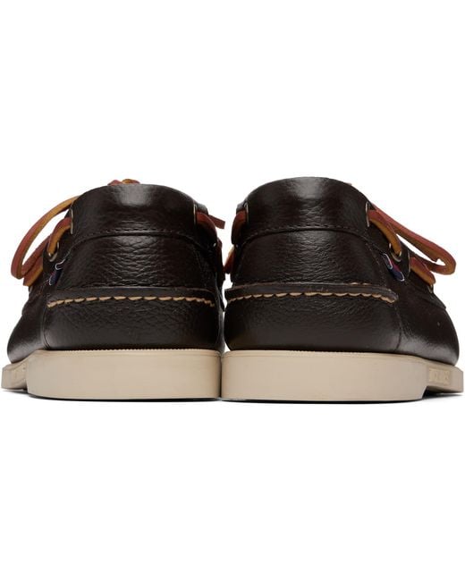 Sebago Brown Portland Martellato Boat Shoes for men