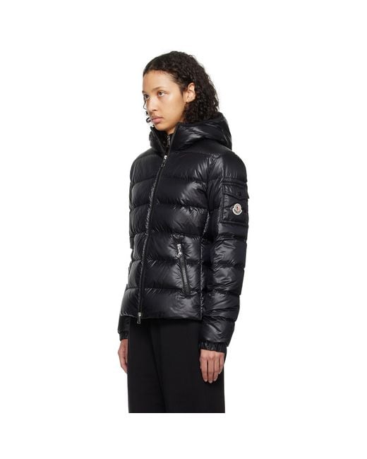 Moncler Black Gles Hooded Quilted Jacket